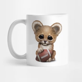 Lion Cub Playing With Football Mug